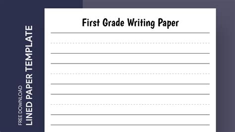 First Grade Lined Paper Free Google Docs Template - gdoc.io