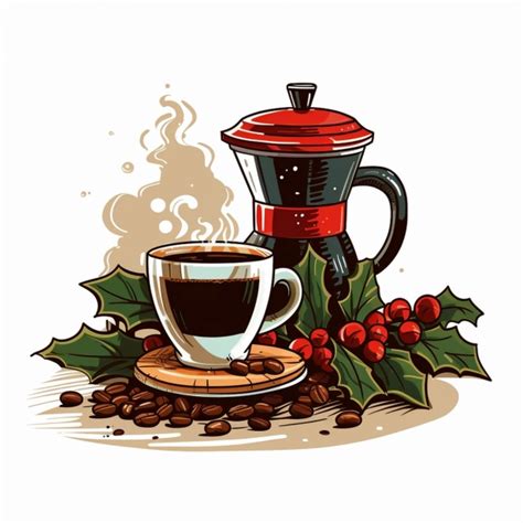 Christmas Coffee Illustration Free Stock Photo - Public Domain Pictures