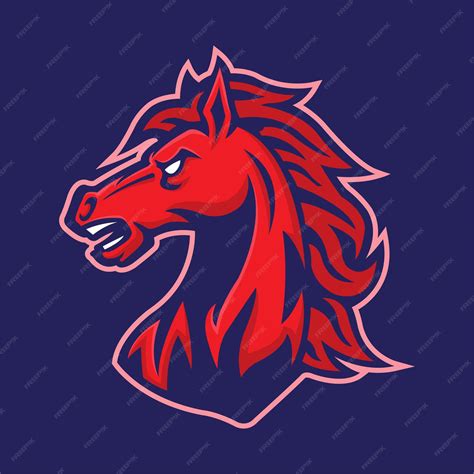 Premium Vector | Horse, mustang head mascot logo vector