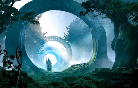 Wallpaper Trees, The gates, Portals images for desktop, section фантастика - download