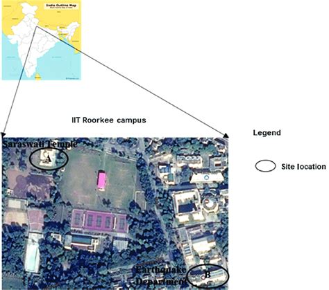 Site location map of the study areas at the IIT Roorkee campus. The two... | Download Scientific ...