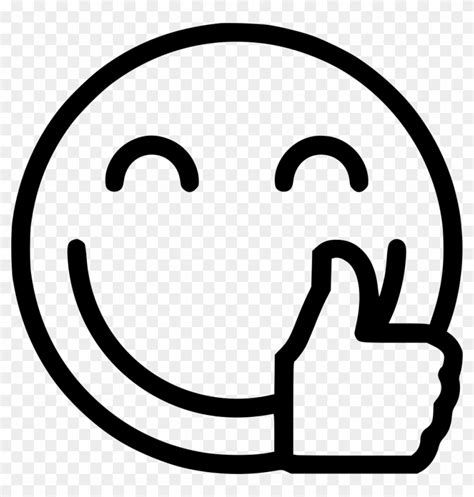 Thumbs Up Comments - Thumbs Up Emoji Black And White - Free Transparent PNG Clipart Images Download