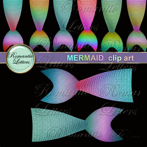 Mermaid Birthday Party Digital Clipart Invitations Clip Art - Etsy