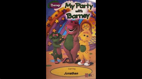 My Party with Barney 1998 VHS Kideo Starring Jonathan - YouTube