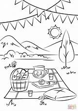 Picnic Coloring Pages For Kids sketch template
