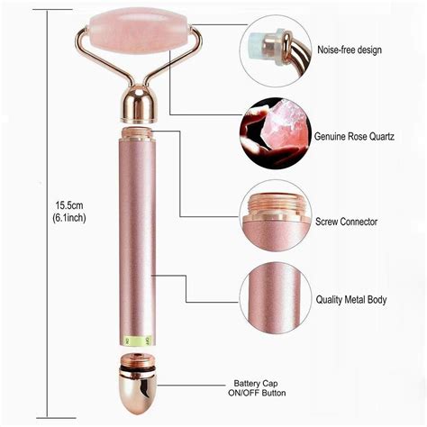 Face Massager Roller With Two Replaceable Attachments And Vibration ...