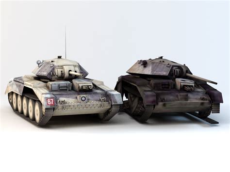 British A15 Crusader Tank 3d model 3ds Max files free download - CadNav