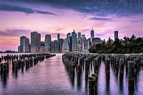 New York City Skyline Sunset Hues Photograph by Susan Candelario