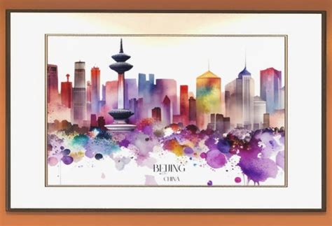 Beijing Skyline Beijing Print Beijing Wall Art Beijing China - Etsy