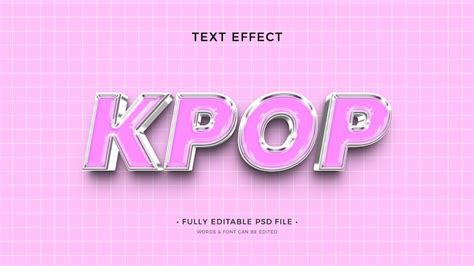 Premium PSD | Kpop text effect