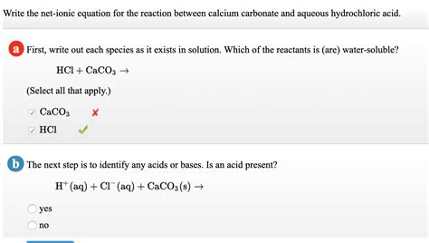 Solved Write the net-ionic equation for the reaction between | Chegg.com