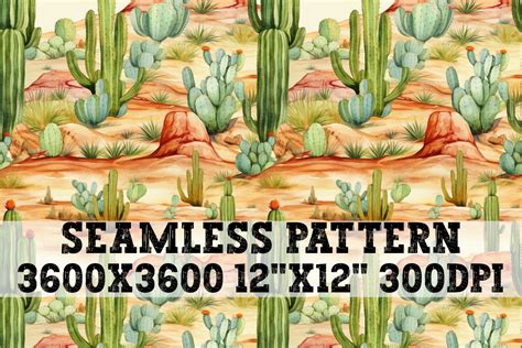 Watercolor Desert Cactus Landscape Scene Graphic by Dirty South Graphics · Creative Fabrica