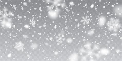 Premium Vector | Christmas snow. falling snowflakes on transparent ...