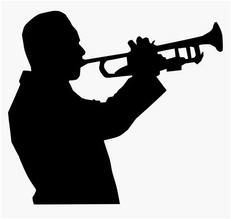 Trumpet Player Silhouette, HD Png Download - kindpng