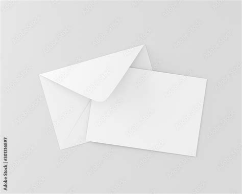 A6 Invitation Card Postcard White Blank Mockup Stock Photo | Adobe Stock