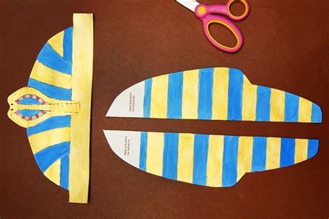 STEP 3 Pharaoh Headdress | Egyptian crafts, Egypt crafts, Ancient egypt for kids