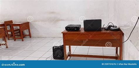 A Classroom in a School in Indonesia with a Desk Chair, Whiteboard Stock Photo - Image of wood ...