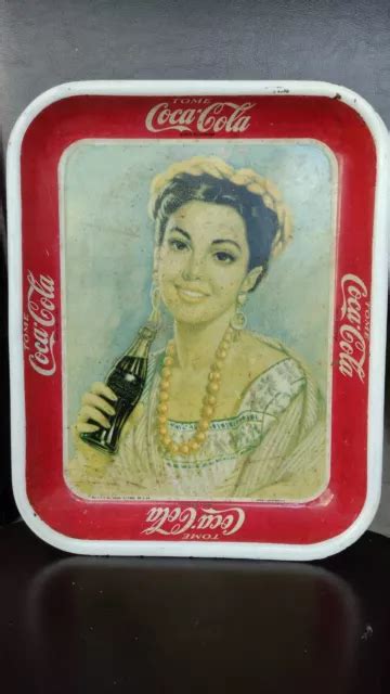 VINTAGE METAL TRAY COCA COLA made in Mexico 50s! $49.99 - PicClick