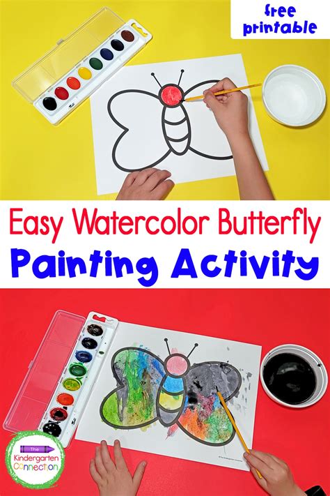 FREE Watercolor Butterfly Painting Activity