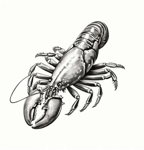 Black And White Lobster Drawing Free Stock Photo - Public Domain Pictures