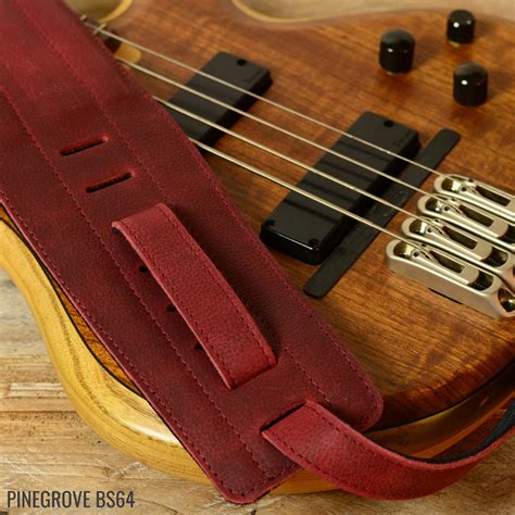 BS64 Superwide Leather Bass Guitar Strap by Pinegrove