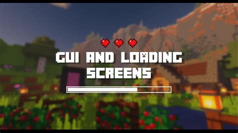 GUI and Loading Screens Minecraft Texture Pack