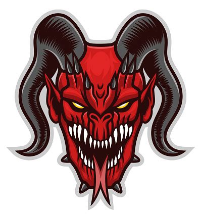 Demon Head Stock Illustration - Download Image Now - iStock