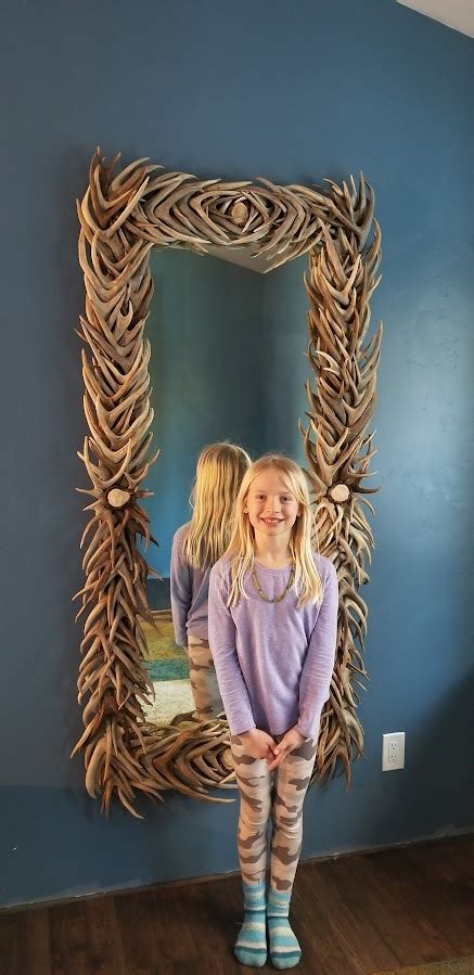 Large Deer Antler Mirror - Montana Antler Works