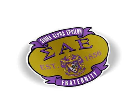 Sigma Alpha Epsilon Banner Crest - Shield Decal SALE $6.95. - Greek Gear®