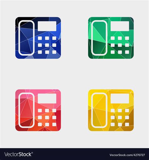 Telephone icon abstract triangle Royalty Free Vector Image