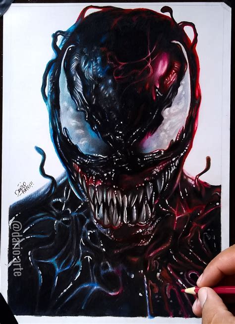 Handmade PRINT venom / carnage drawing | Etsy