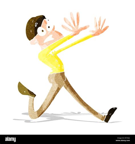 Scared man running away Cut Out Stock Images & Pictures - Alamy