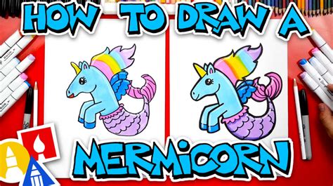 How To Draw A Mermicorn - Art For Kids Hub - | Art for kids hub, Art for kids, Drawing for kids