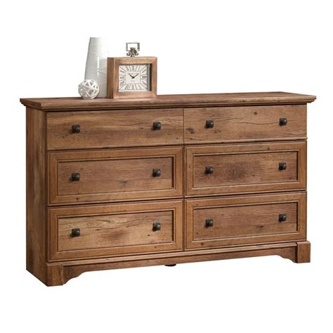 Sauder Palladia Contemporary Wood 6-Drawer Bedroom Dresser in Vintage ...