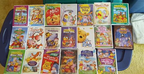 Winnie the Pooh Disney DVD Lot of 20 DVDs Piglet Eeyore Tigger Roo ...