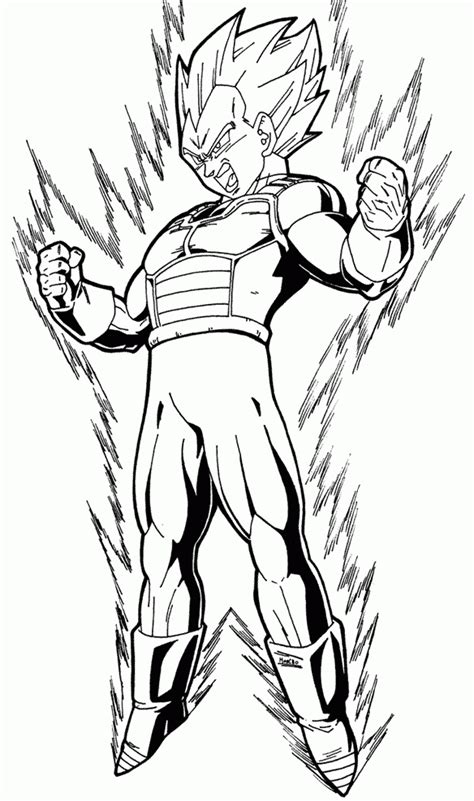 Dragon Ball Z Vegeta Coloring Pages Printable