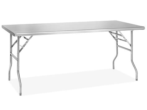 Stainless Steel Folding Table - 72 x 30" H-10350 - Uline