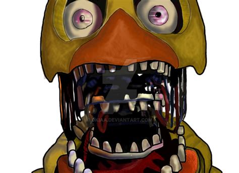 Withered Chica Drawing by Okiaa on DeviantArt