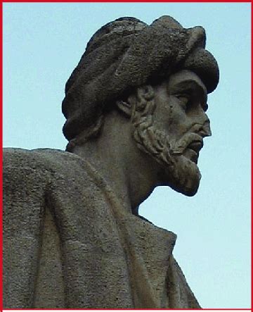 The statue of Averroës. As a memorial, Averroës' statues are placed in... | Download Scientific ...