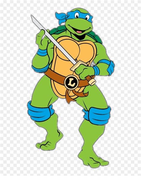 Go To Image - Leonardo Ninja Turtle Cartoon, HD Png Download - 828x1035(#2318381) - PngFind