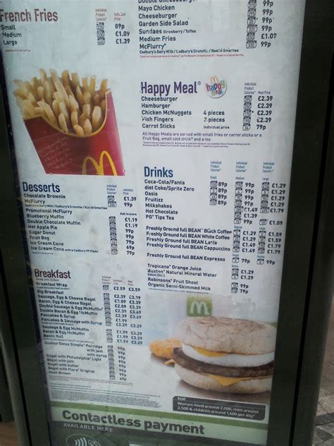 Burger Lad: McDonald's Menu Items and Prices in the UK