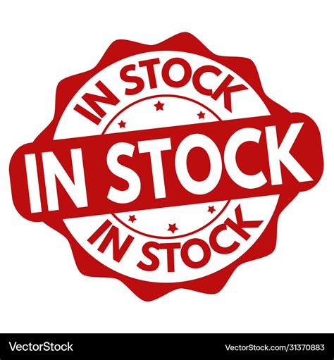 In stock label or sticker Royalty Free Vector Image