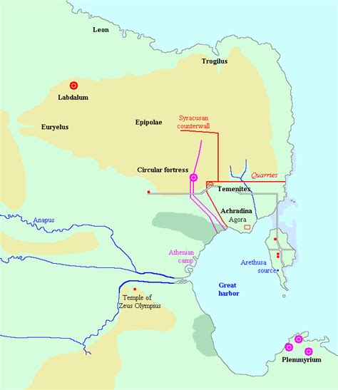 Map of the siege of Syracuse, stage 3 - Livius