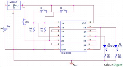 SR Flip-Flop Circuit Diagram with NAND Gates: Working & Truth Table Explained