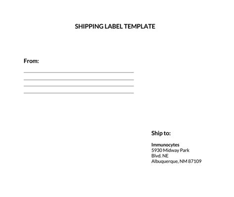 Free Printable Shipping Label Template Word Pdf Label - vrogue.co