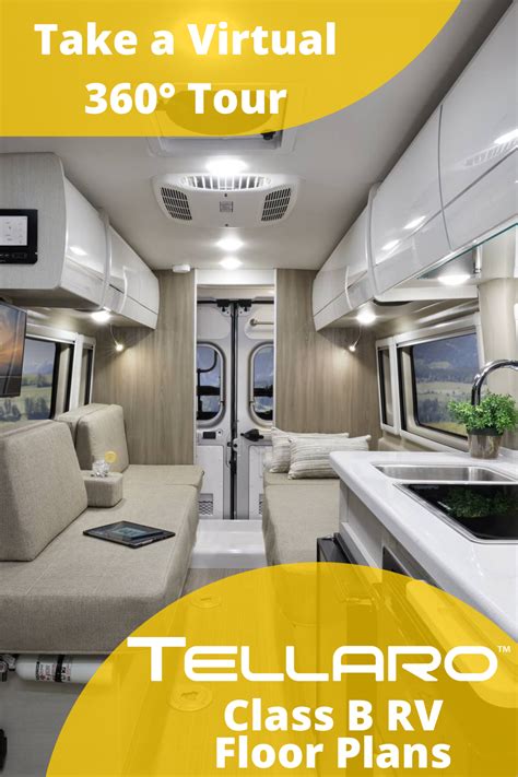 Take a Virtual 360° Tour of Tellaro Camper Van Floor Plans from Thor Motor Coach in 2021 | Rv ...