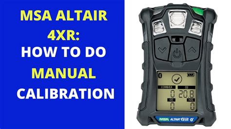 Msa Altair 5x Manual Calibration