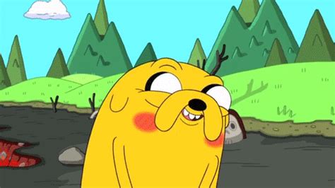 Blushing Jake Adventure Time GIF | GIFDB.com