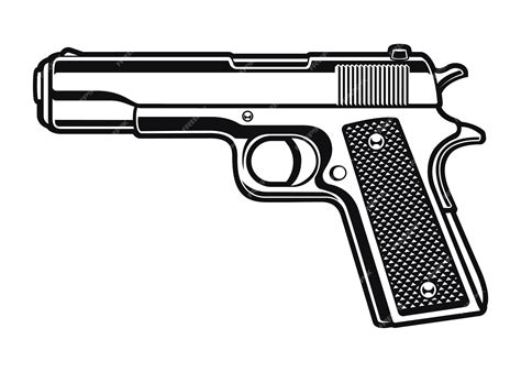 Pistol Clipart Black And White