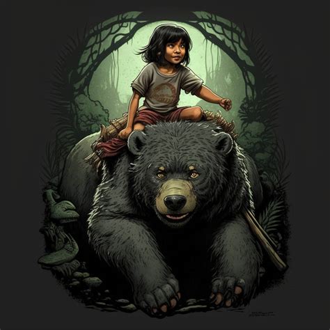 Mowgli and Baloo by purplerhino on DeviantArt